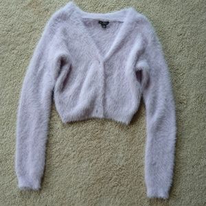 Fluffy Cropped Cardigan